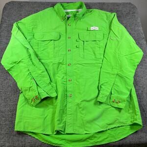 Magellan Outdoors Laguna Madre Relaxed Fit Long Sleeve Large Button Down Shirt